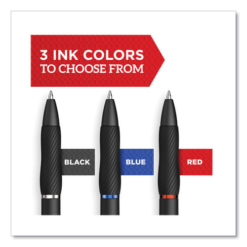 Sharpie S-Gel Retractable Gel Pen, Fine 0.5 mm, Blue Ink, Black Barrel, 4/Pack