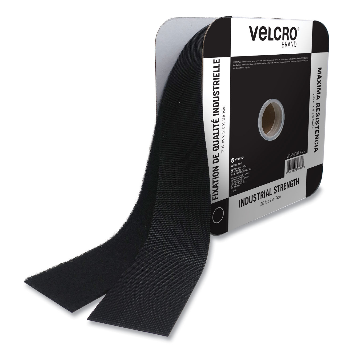 Velcro 4 in. x 2 in. Industrial Strength Extreme Strip, Titanium