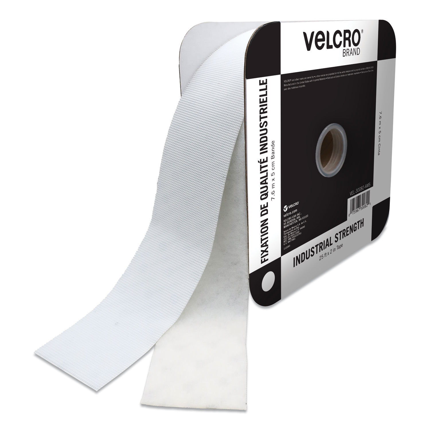 White 2" X 4 Ft Velcro Brand Industrial-Strength Heavy-Duty Fasteners 