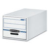 FEL00722 - STOR/DRAWER Basic Space-Savings Storage Drawers, Legal Files, 16.75" x 19.5" x 11.5", White/Blue, 6/Carton