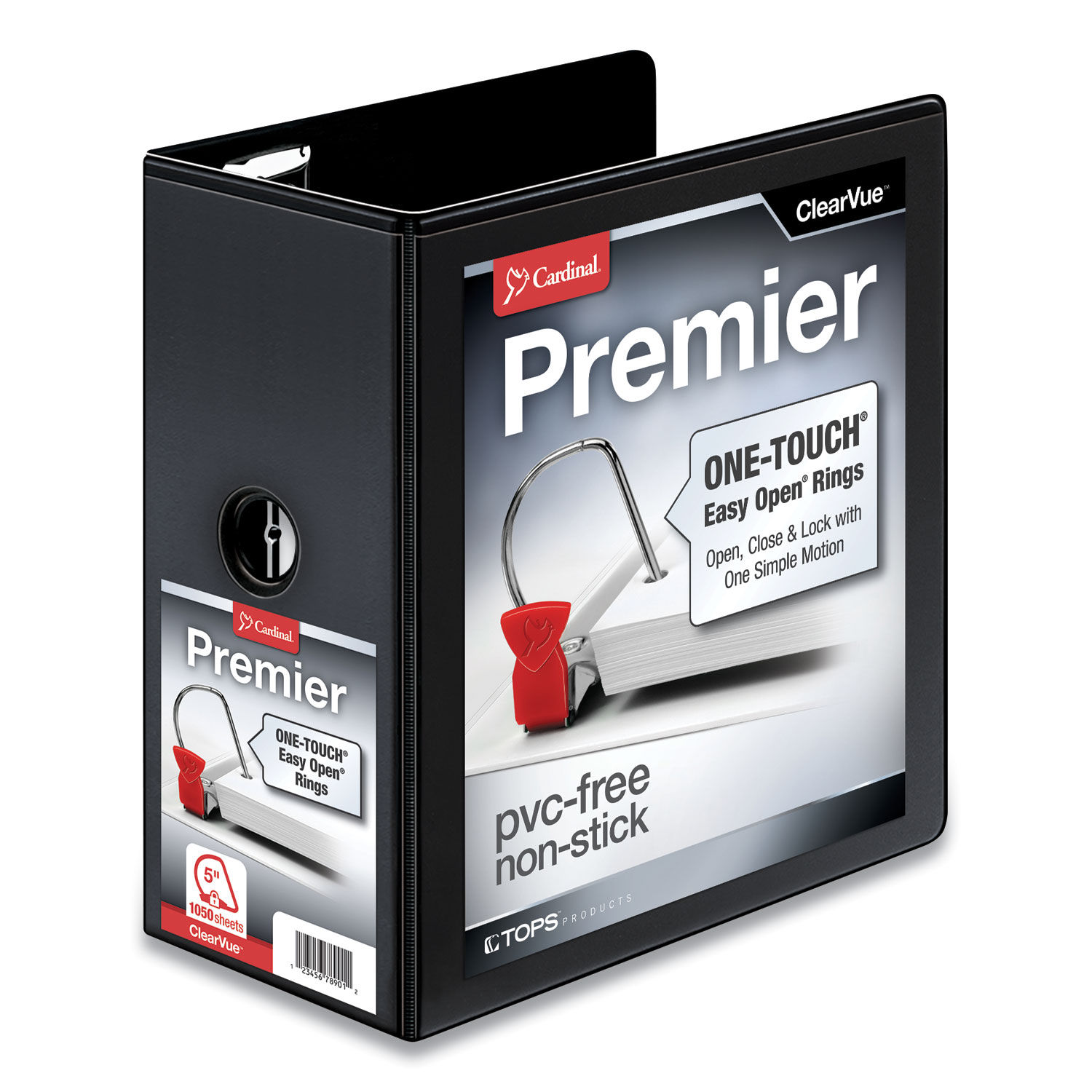 Premier Easy Open ClearVue Locking SlantD Ring Binder by Cardinal