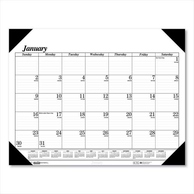 Recycled one-color refillable monthly desk pad calendar by house of  doolittle™ hod124 | ontimesupplies.com