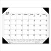 HOD12502 - Recycled Economy Academic Desk Pad Calendar, 22 x 17, White/Black Sheets, Black Binding/Corners,14-Month(July-Aug): 2023-2024