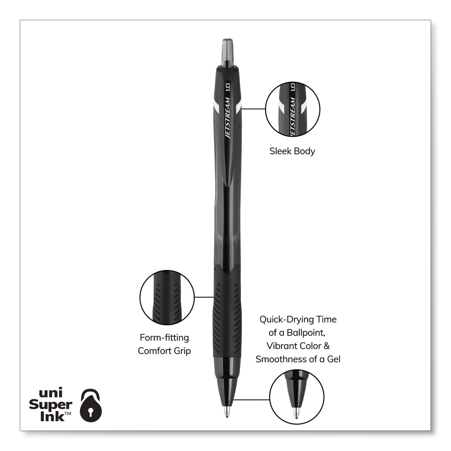  favide 22 Pack 0.5mm 6-in-1 Multicolor Ballpoint Pen
