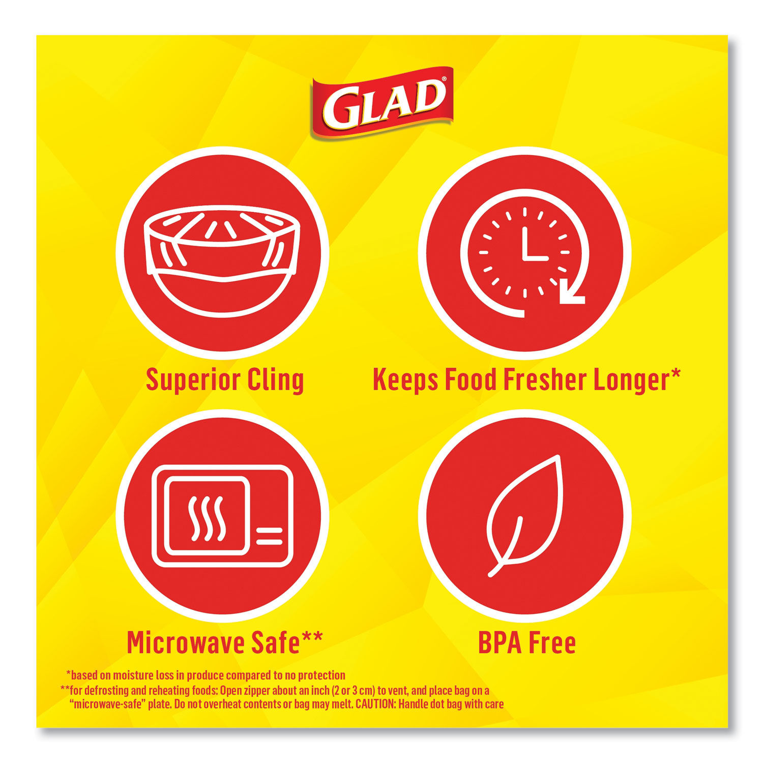  Glad Holiday Red ClingWrap Plastic Wrap 300 sq ft Roll : Health  & Household