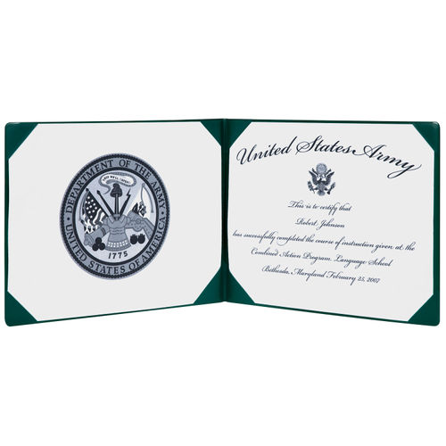 SKILCRAFT USN with no Seal Binder Award Certificate - Letter - 8. 5 x 11  - 2 - 1 Each - Navy Blue by LC Industries LCI100017