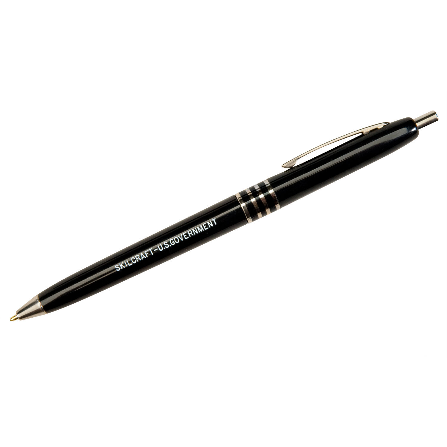 Skilcraft Push Cap Bp Pen Retractable Medium 1 Mm Black Ink Barrel