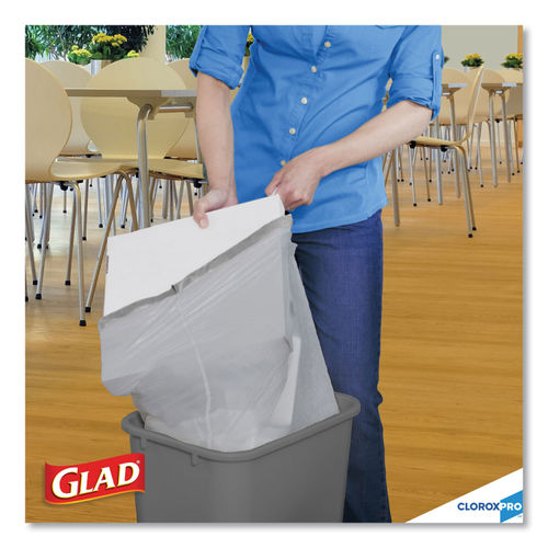 Glad 20 gal. Gray Step-On Plastic Trash Can with Clorox Odor Protection of The Lid