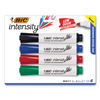 BICGDEMP41ASST - Intensity Bold Tank-Style Dry Erase Marker, Extra-Broad Bullet Tip, Assorted Colors, 4/Set