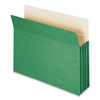 SMD73226 - Colored File Pockets, 3.5" Expansion, Letter Size, Green