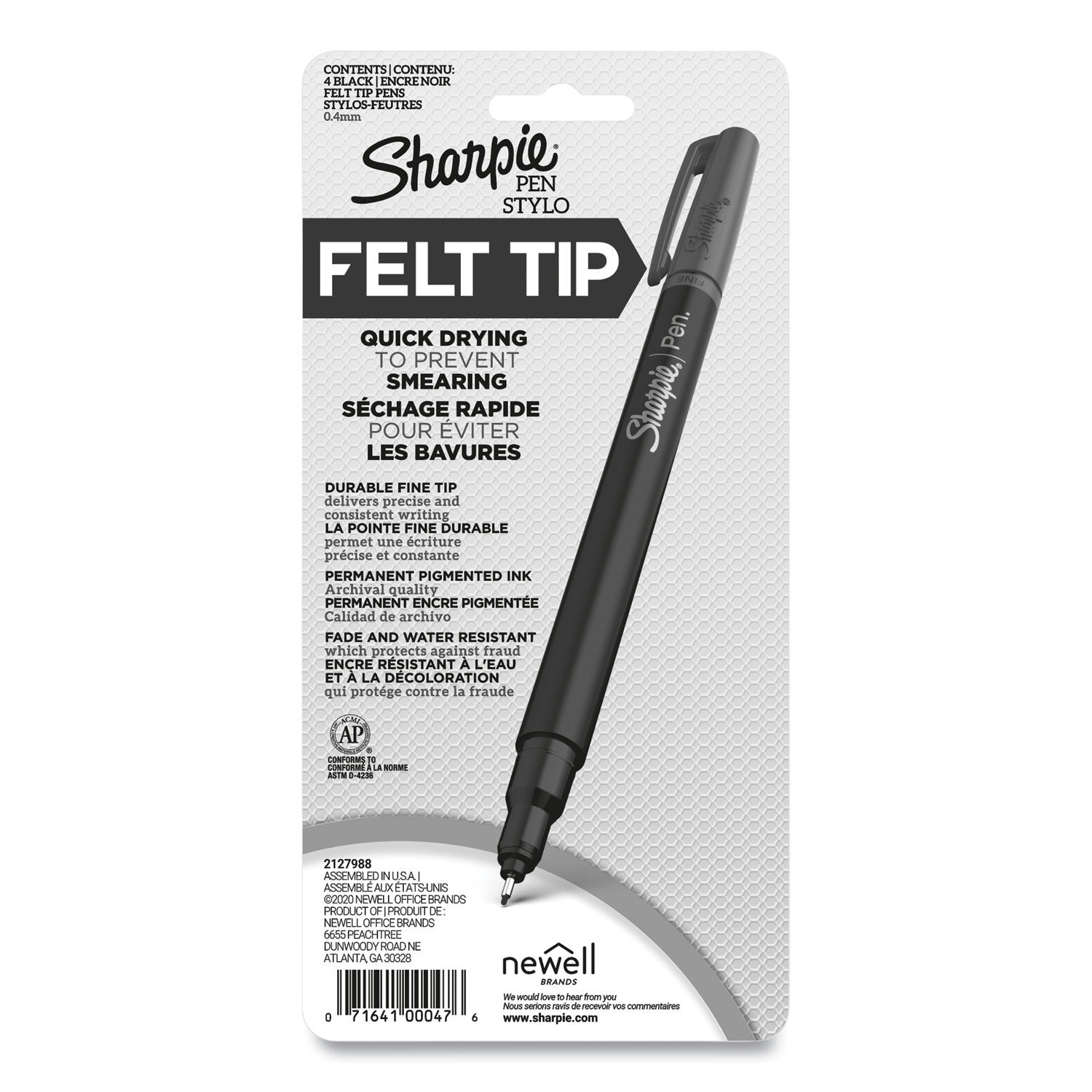 Sharpie - Feutre Noir double Pointes Super Fin/Fin