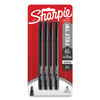 SAN1742661 - Water-Resistant Ink Porous Point Pen, Stick, Fine 0.4 mm, Black Ink, Black Barrel, 4/Pack