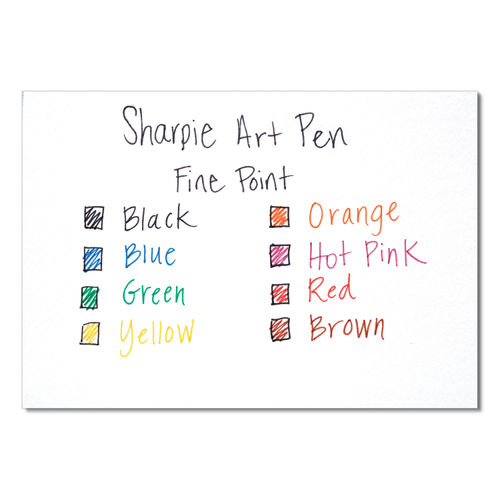 Sharpie Porous Art Pens Fine Point 0.4 mm Black Barrel Assorted Ink Colors  Pack Of 24 - Office Depot