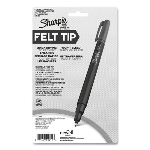 Sharpie Fine Point Pens Fine Point Black Barrels Blue Ink Pack Of 12 -  Office Depot