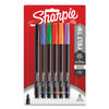 SAN1976527 - Water-Resistant Ink Porous Point Pen, Stick, Fine 0.4 mm, Assorted Ink and Barrel Colors, 6/Pack