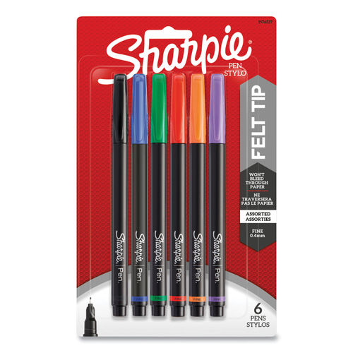 Sharpie Non Bleeding Pen Fine Point Orange