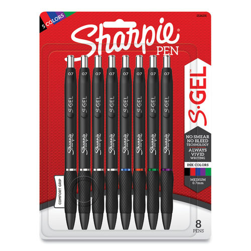 Sharpie S-Gel Pens, Black, Medium, 0.7 mm - 2 pens