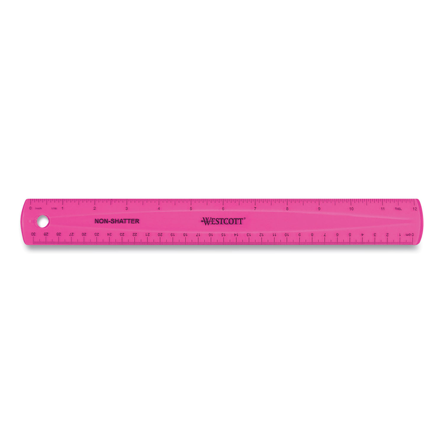 Basic RULER PINK 12 Shatter Resistant