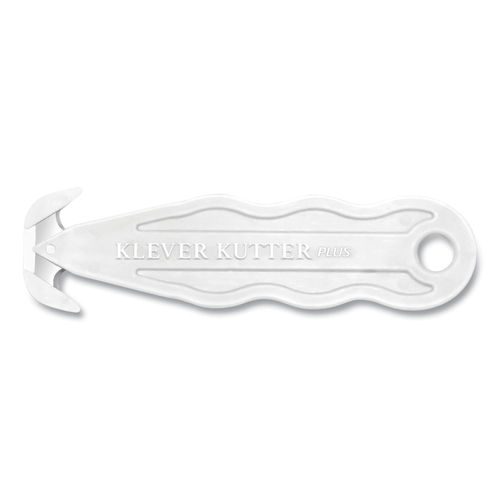 Klever Kutter Kurve Blade Plus Safety Cutter, 5.75 Handle, White, 10/Box  (PLS100W)