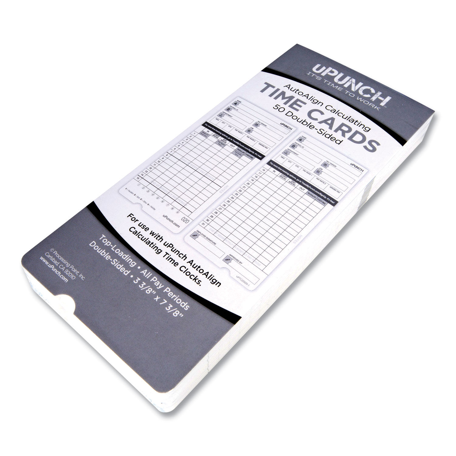 Time Clock Cards for uPunch HN4000 by uPunch™ PPZHNTCL2050