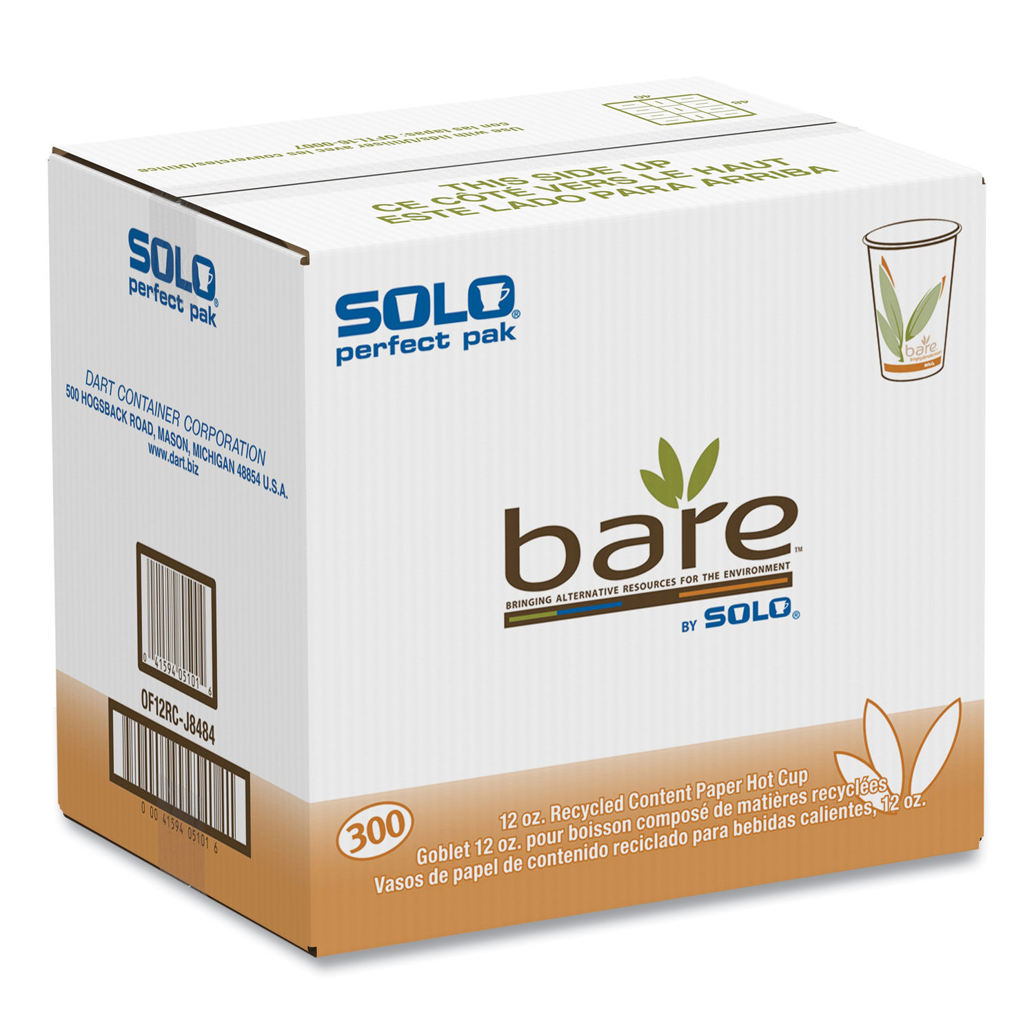 SOLO Bare Eco-Forward Green/White/Beige 12 oz. Recycled Content