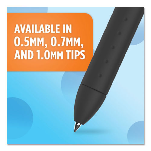 Paper Mate InkJoy Retractable Gel Pens Fine Point 0.5 mm Black Barrel Black  Ink Pack Of 10 - Office Depot