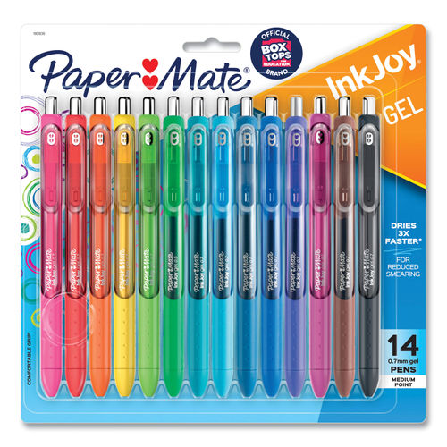 Paper Mate InkJoy Pens, Gel Pens, Fine Point (0.5 mm), Assorted, 14 Count