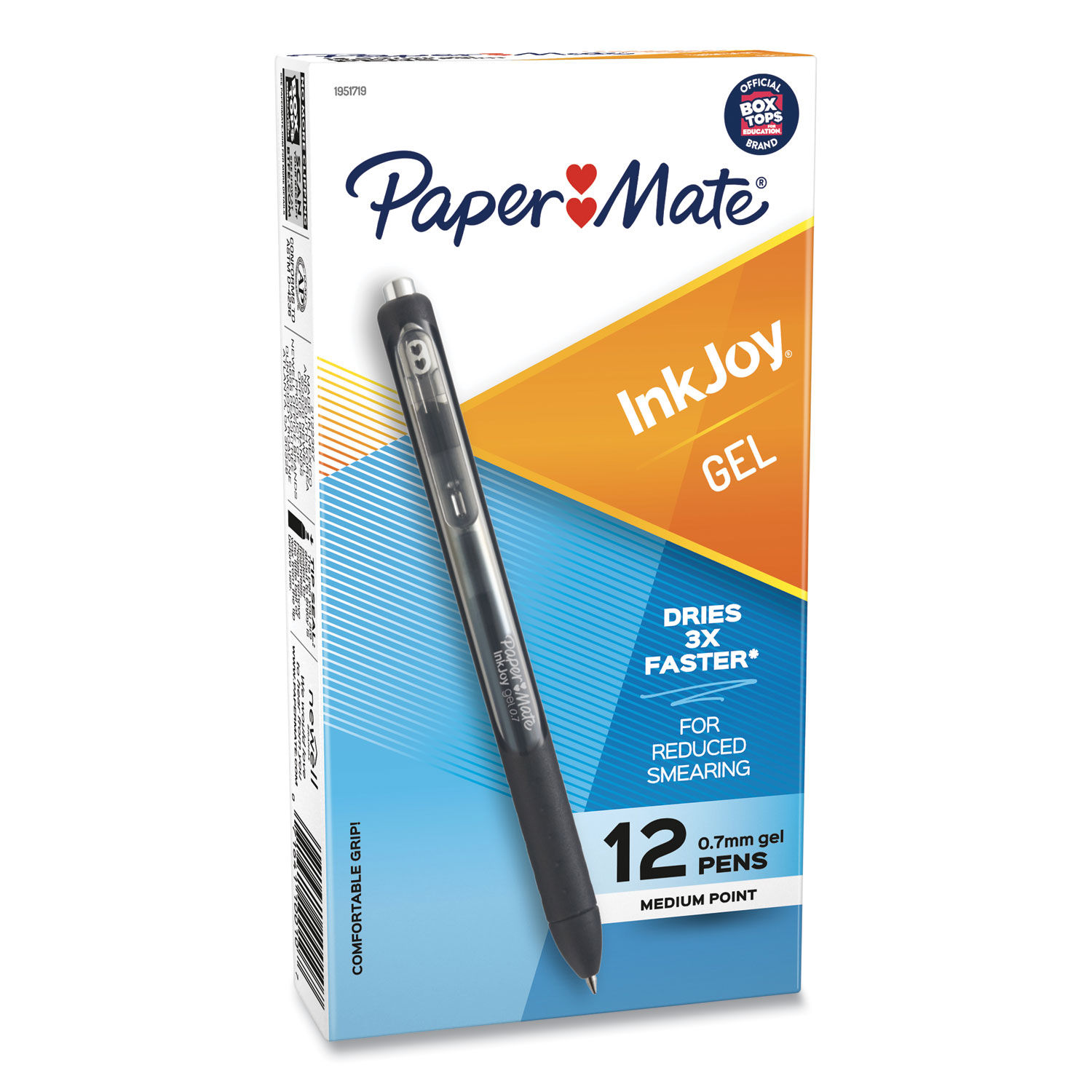 Paper Mate InkJoy Stylos Ballpoint Pens, Medium Point, Black, 8 Ea