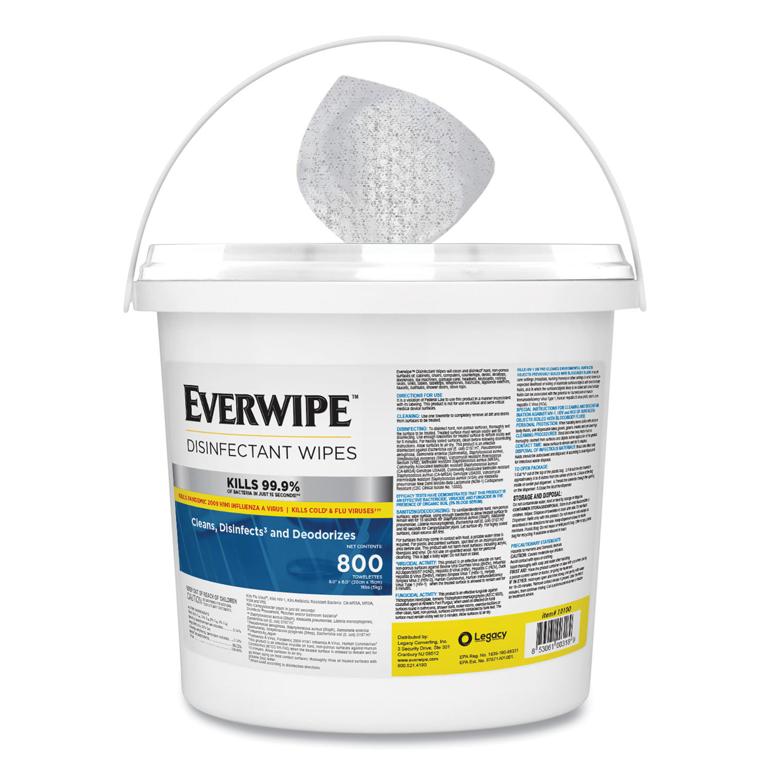 Everwipe Disinfectant Wipes by Legacy LEY101002B