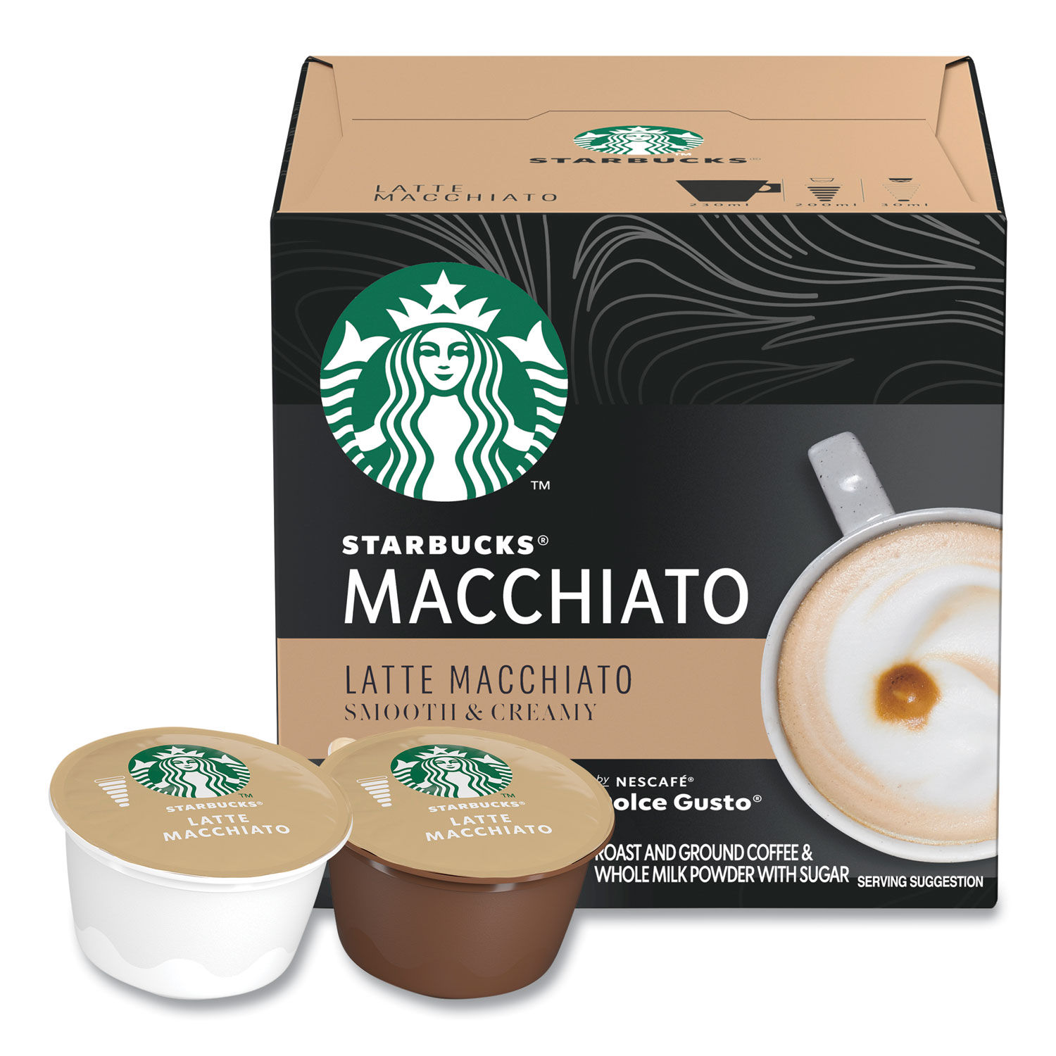 STARBUCKS Starbucks® Latte Macchiato by NESCAFÉ® DOLCE GUSTO® coffee  capsules, Beverages