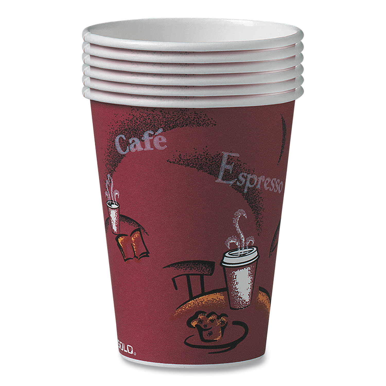 Solo Paper Hot Cups 16 Oz Maroon Carton Of 300 Cups - Office Depot