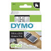 DYM43613 - D1 High-Performance Polyester Removable Label Tape, 0.25" x 23 ft, Black on White