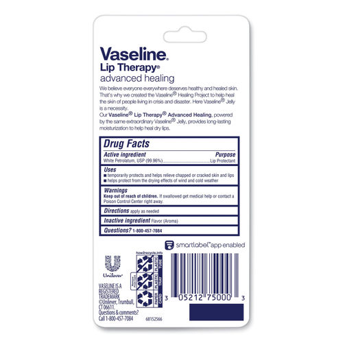 Vaseline Lip Therapy Lip Balm Tube Advanced Healing 0.35 oz