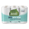 SEV13733PK - 100% Recycled Bathroom Tissue, Septic Safe, 2-Ply, White, 240 Sheets/Roll, 12/Pack