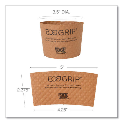 12 oz Kraft Paper Coffee Cup - Double Wall - 3 1/2 x 3 1/2 x 4 1/4 - 500  count box