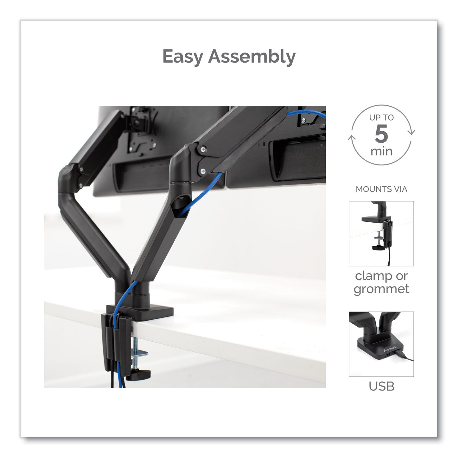 Platinum Series Dual Monitor Arm for 27