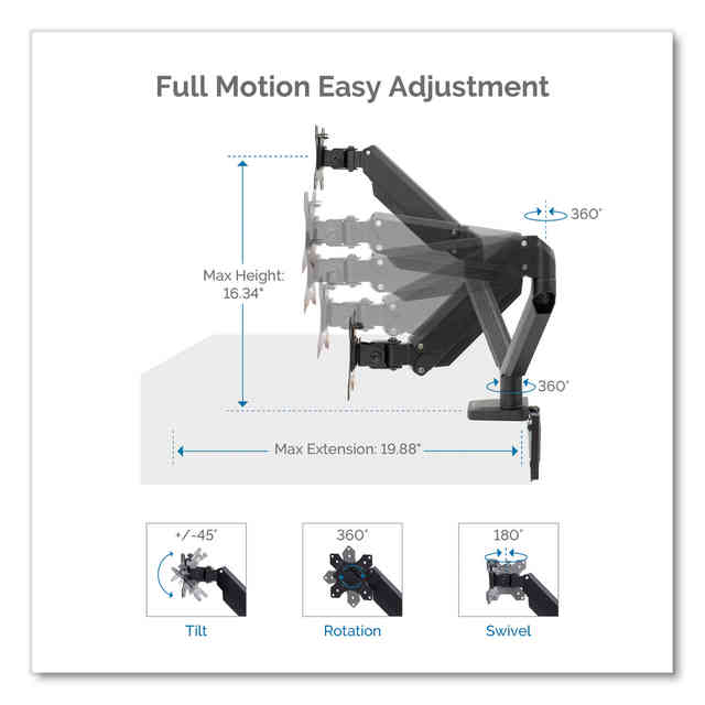 Platinum Series Dual Monitor Arm for 27