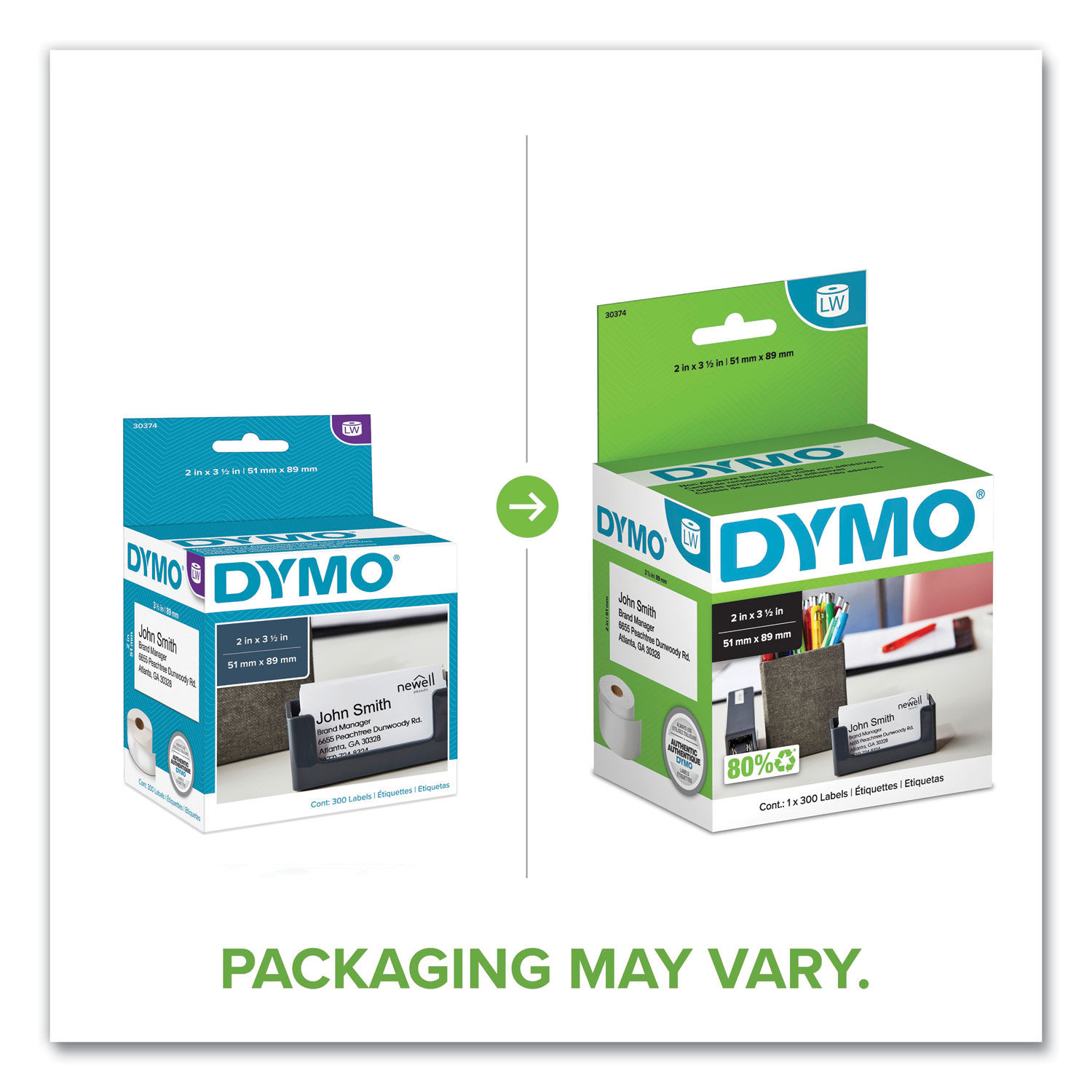 Dymo 30374 Compatible Blue Appointment Cards - Free Shipping