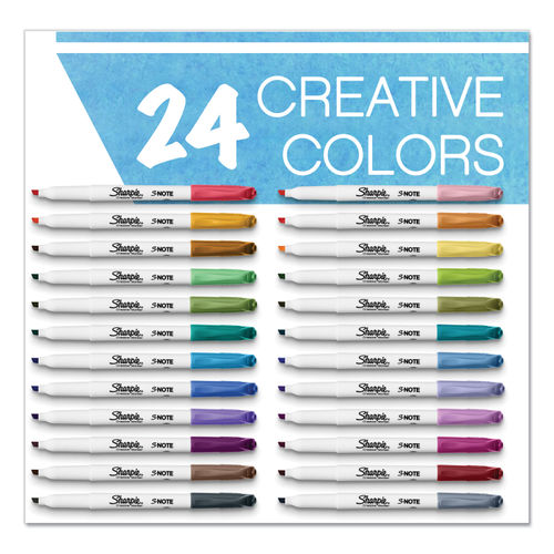 NEW! Sharpie S-Note 36 Creative Markers Swatches, Names and Review