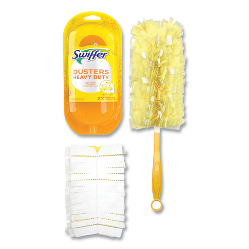 Swiffer Duster Heavy Duty 3 ft Extendable Handle Starter Kit with 4 Refills