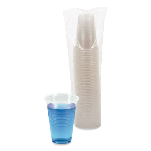 Box of 1000 x 7oz Plastic Cups (Blue Tint, Recyclable)