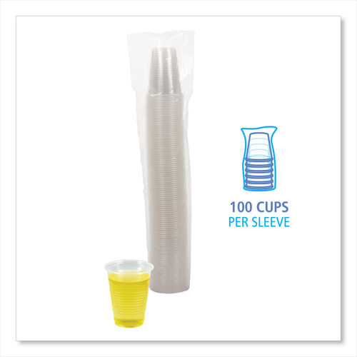 100] Translucent Plastic Cups - Disposable 7 ounce Cold Drink