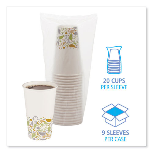 Boardwalk BWKDEER12HCUP 12 oz. Deerfield Printed Paper Hot Cups (50 Cups/Sleeve, 20 Sleeves/Carton)