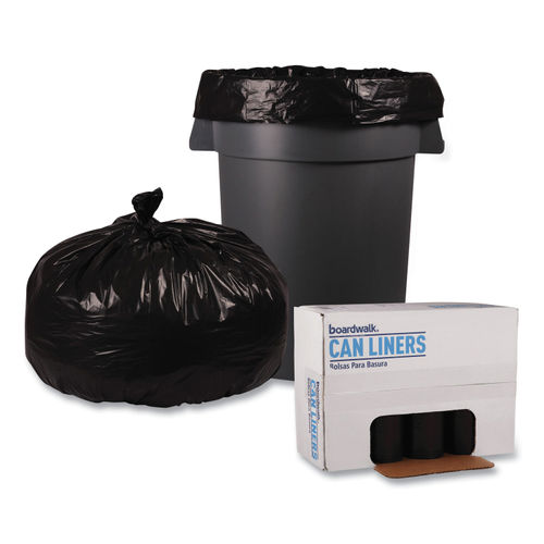 Genuine Joe 1.2mil Black Trash Can Liners