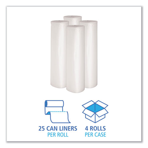 33 Gallon Clear Heavy Duty Trash Bags - 1.1 Mil