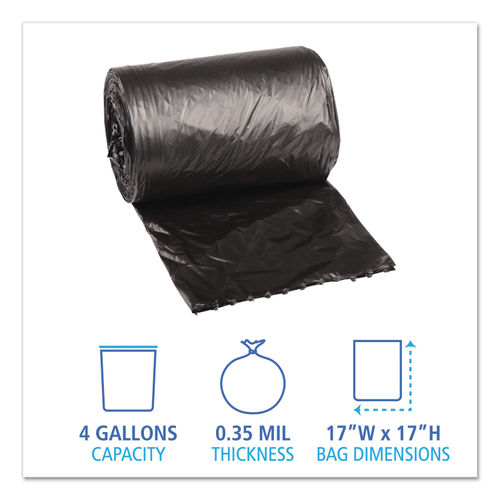 Buy 13 X 4 X 17 4 Gallon Trash Can Liner Clear 0.4 Mil