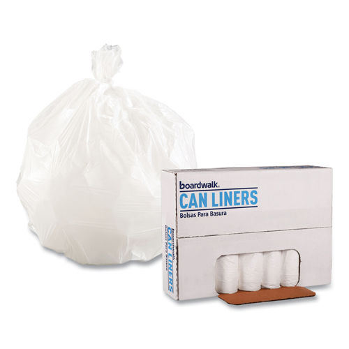 Classic Clear Linear Low-Density Can Liners, 10 gal, 0.6 mil, 24 x 23, Clear, 500/Carton