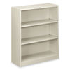 HONS42ABCQ - Metal Bookcase, Three-Shelf, 34.5w x 12.63d x 41h, Light Gray