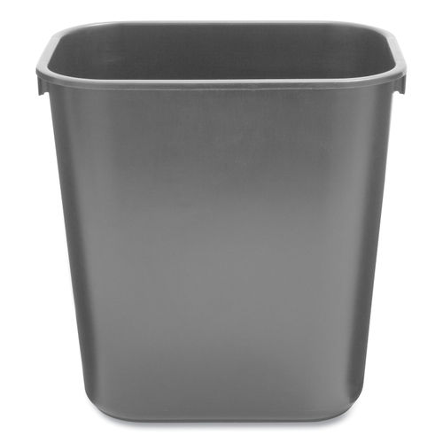 Rubbermaid 28 Quart Black Plastic Wastebasket