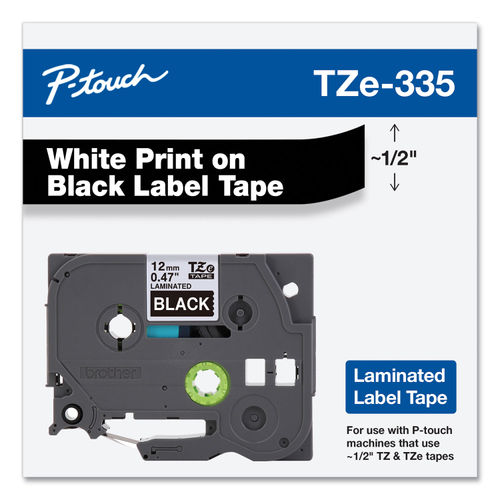 TZe Standard Adhesive Laminated Labeling Tape by Brother P-Touch® BRTTZE335